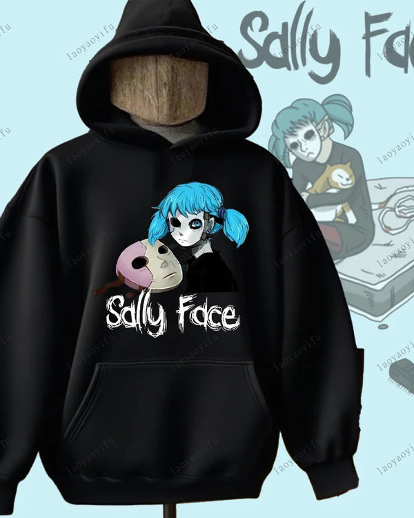 Sally Face Hoodie Horror and Mystery Game Sally Face Sweatshirt Warm Unisex Women Men Hoodie Printed Hoodie Street Fashion