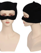 Selina Kyle Mask Bat Knight Disguise Cartoon Bruce Cospaly Jumpsuit Cloak Headwear Costume Outfits Halloween Carnival Party Suit