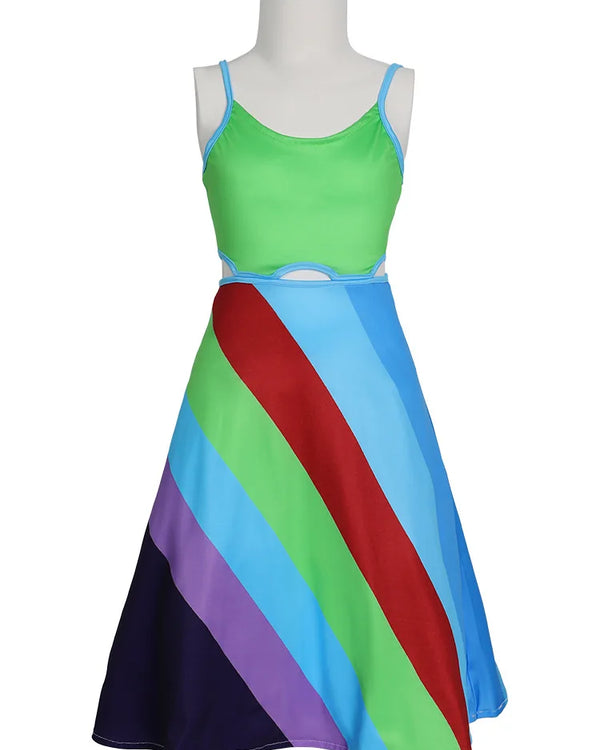Cosplay For Women Inspired Dress Fancy Dresses Up Multi Colored Adult Costumes Carnival Halloween Costume