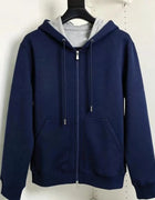 Italian BC Embroidery Old Money Style Men's Hooded Cardigan Sweater Casual Jacket