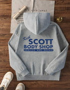 Streetwear Hoodie Men Hip Hop Sport Garage Repair Slogan Back Graphic Urban Loose Long Sleeve Casual Hooded Sweatshirt