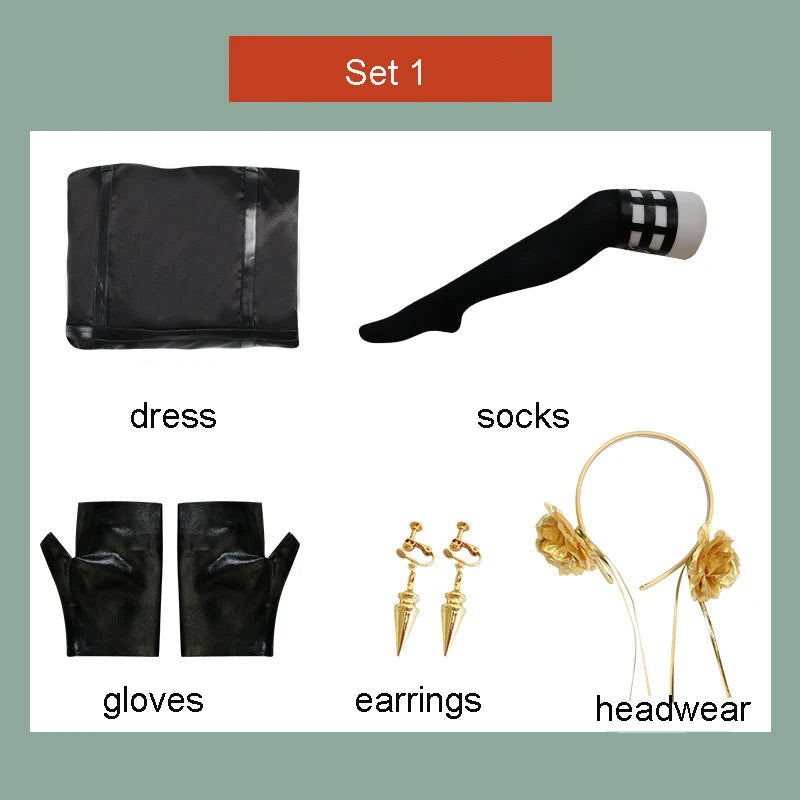 Yor Forger Cosplay Costumes Full Set Anime Hallowen Party Dress Outfit Play Role Cos Uniform Suits