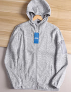 Outdoor Windproof Warm Knitted Fleece Jacket Men's Autumn Long Sleeve Casual Sports Coat with Hood Standard Fit Fashion Urban...
