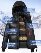 2024 Winter New Men's Hooded White Goose Down Jacket High Quality Casual Thick Warm Down Jacket with Down Content Up to 90%