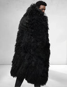 Men's Natural Sheepskin Coat Men Fur Coat Extra Long Full Skin Real Fur Jackets Luxury Mongolian Fur Coats