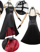 Yor Forger Cosplay Costume Headband Elastic Thigh Stockings Tights Highs Wig Earrings Yor Forger Dress Full Set for Comic Con