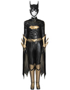 Arkham Knight Barbara Gordon Cosplay Costume Battle Bat Suit With Cape Mask Black Jumpsuit Halloween Carnival Women Outfit
