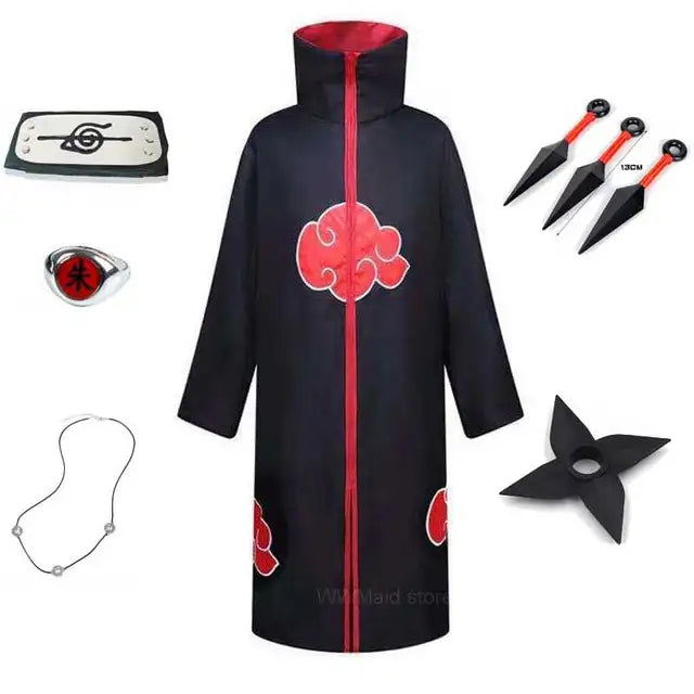 Child Adult Akatsuki Cloak Cosplay Costume - # BOAA33310001