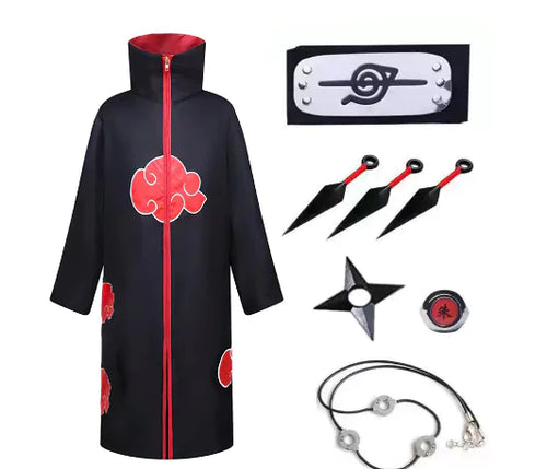 Child Adult Akatsuki Cloak Cosplay Costume - # BOAA33310001